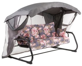 Huśtawka ogrodowa z moskitierą Ravenna Black Edition A098-01PB PATIO