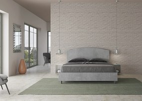 Łóżko wyposażone w stelaż z listwami z pojemnikiem 160x190 Cementu Dora