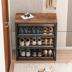 Szafka na buty z 3 półkami - 50x60x30 cm