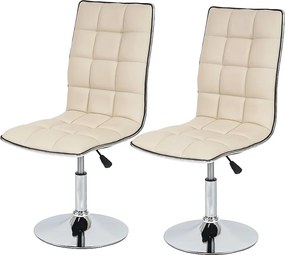 Krzesło do jadalni MCW-C41 (zestaw 2 szt.),  kremowe