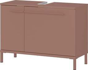 Brązowa szafka pod umywalkę z matowym wykończeniem 80x59 cm Laurino – Germania