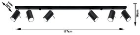 Czarna lampa sufitowa Nice Lamps Etna 6L