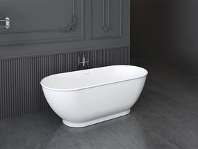 Wanna wolnostojąca owalna – 240 l – 170 × 75 × 60 cm (dł. × szer. × wys.) – kolor biały – akrylowa - MOBULA