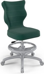 Ergonomiczne krzesło biurkowe dla nastolatka Petit Grey rozmiar 5 (146-176,5 cm) z podnóżkiem