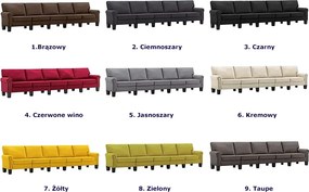 5-osobowa żółta sofa dekoracyjna - Dionas 5X