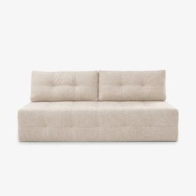 Sofa z Funkcją Spania MORANA Kremowa Szenil Nowoczesna