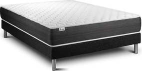lózka z materacem VITAL SPRING 135 x 190 cm Rama lózka Czarny