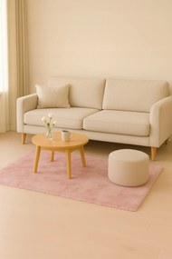 Dywan Futrzany Różowy 70x130 cm Włochaty Miękki Dekoracyjny Antypoślizgowy