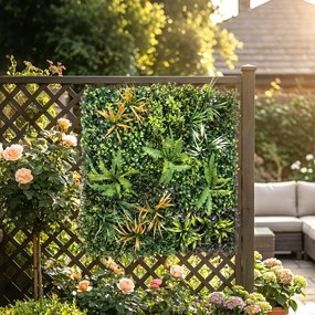 Outsunny pokrycie roślinne, ekranowanie, płot z liści, kratka, żywopłoty, liście, żywe rośliny | Aosom PL