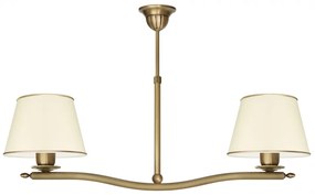 Mosiężny żyrandol z abażurami L-S2LA