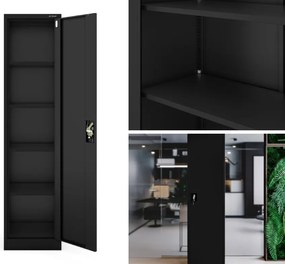 Metalowa szafa aktowa Alex 45x40x185 cm, czarna