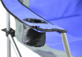 Zestaw 2 składanych krzeseł Divero Deluxe niebiesko-szare