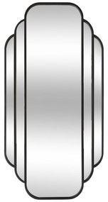 Lustro wiszące duże art deco BENEDITA, metalowa rama, 50,5 x 100,3 cm