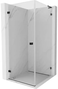 Mexen Lunar-B L kabina prysznicowa uchylna lewa 70 x 70 cm, transparent, czarna - 832L-070-070-70-00-L
