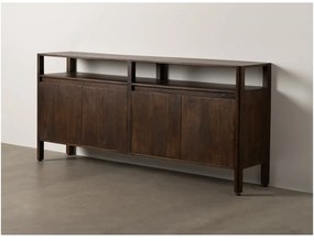 Brązowa komoda z litego drewna mango 190x86x40 cm Kurt – Ixia