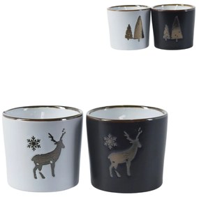 Świąteczna świeca w ceramicznej obudowie SNOWLIGHT 6 cm - różne warianty