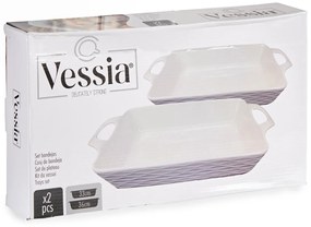 Naczynia do zapiekania z porcelany, zestaw 2 szt.