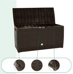 Prosperplast Skrzynia do przechowywania RATO, 310L, 119x48x60cm, brązowa