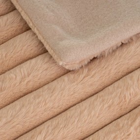 Jasnobrązowy koc z mikropluszu 130x160 cm Fur Velvet – Casa Selección