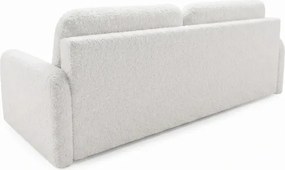 Sofa DUO Rozkładana Dwuosobowa Kremowa Boucle Japandi