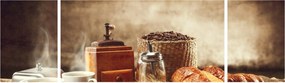 Obraz - Kawa i śniadanie (170x50 cm)