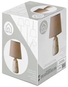 Beżowa ceramiczna lampa stołowa z tekstylnym kloszem (wys. 28 cm) – Casa Selección