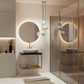 Szafka pod umywalkę nablatową ARTEM GOLD 60x43 cm złoty/czarny BALTICA DESIGN