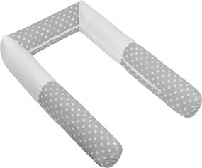 Bellatex Barierka do łóżeczka walec Kropki szary, 240 cm