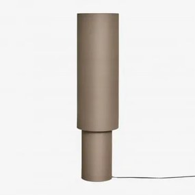Lampa Stojąca Z Lnu I Żelaza Gioura Szary Kret & ↑125 Cm - Sklum