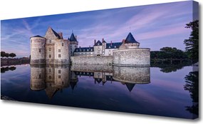 Obraz canvas na ścianę Zamek nad Brzegiem Jeziora