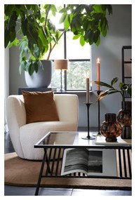Biały fotel z materiału bouclé Senja – Light &amp; Living