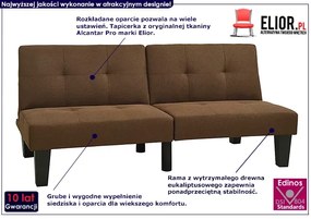 Rozkładana brązowa sofa - Iluna 3X