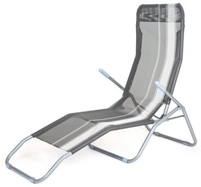 Happy Green Leżak plażowy antracytowy, 142 x 60 x 96 cm