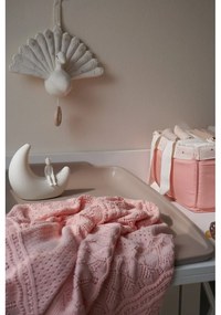 Szaroróżowy dzianinowy koc dziecięcy z bawełny organicznej 80x100 cm Sorbet – Cam Cam Copenhagen