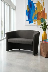 Grafitowa dwuosobowa sofa kubełkowa P3-C90