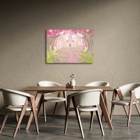 Obraz - Podróż do różowego królestwa (70x50 cm)
