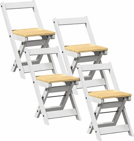 Biały komplet składanych krzeseł minimalistycznych D0-S36