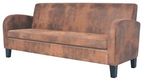 Trzyosobowa sofa Atlas 3X - brązowa