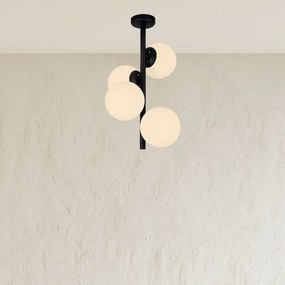 Czarna lampa wisząca Squid Lighting Owl, wys. 53 cm