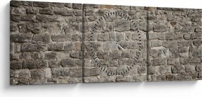 Obraz ściany z cegły (z zegarem) (90x30 cm)