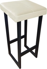 Hoker ALEX krzesło barowe tkanina Welur podstawa metalowa : Kolor Stelaża - Czarny , Kolor tkaniny - VELVET - MG50, Wysokość - 75 cm
