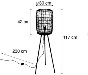 Nowoczesna lampa podłogowa trójnóg miedziana - Redo Nowoczesny Oswietlenie wewnetrzne