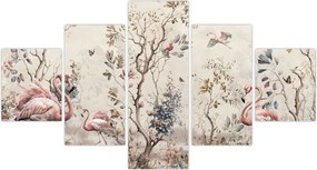 Obraz - Rysunek flamingów (125x70 cm)