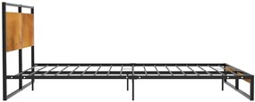 Czarne industrialne łóżko z metalu 200x200 cm Z9-T71