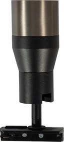 Nowoczesny reflektor czarny z gunmetal do systemu szynowego 1-fazowego GU10 50mm - Iconic Kohua