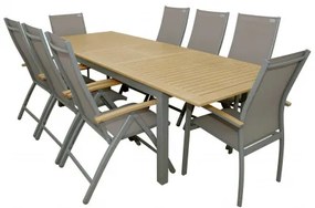 EXPERT WOOD - aluminiowy rozkładany fotel ogrodowy