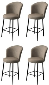 Zestaw krzeseł barowych Alte Cappuccino and Black, 4 szt., 4 szt.