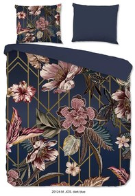 Ciemnoniebieska pościel dwuosobowa z mikrowłókna 200x220 cm Jos – Good Morning