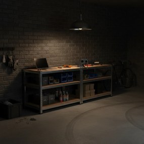 Regał o dużej nośności HEAVY, maks. 875kg, 90x40x180cm, srebrna Jurhan