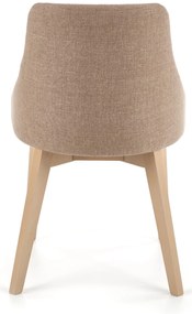 Krzesło tapicerowane dąb sonoma/beż tkanina TOLEDO